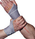 HiRui Adjustable Gray Wrist Compression Strap and Brace - 2 Pack Sport Support for Fitness, Weightlifting, Pain Relief