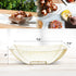 Posh Setting Square Plastic Serving Bowls, Medium Gold Glitter Disposable Party Snack Bowls, 4 Pack Heavy Duty for