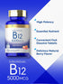 Carlyle Vitamin B12 5000mcg - 250 Fast Dissolve Tablets, Natural Berry Flavor, Vegetarian, Non-GMO & Gluten Free