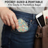 KDQEP 2 Square Pill Case Small Pill Box with Mirror Pocket Compartment Vitamin Pill Medicine Case Organizer Pill