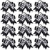 MTLEE Volleyball Hair Ties - 24 Pcs Black and White Bow Accessories for Girls and Women