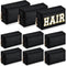 Sanwuta Cosmetic Case, 9Pcs PU Leather Makeup Bag, Waterproof Toiletry Bags for Traveling, Organizer for Women (Black)