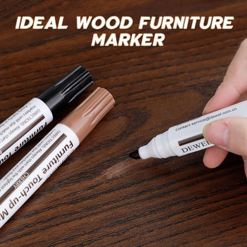 Furniture Markers Touch Up, 18 Colors Wood Markers Repair Kit with Wood Polish Wax for Scratches