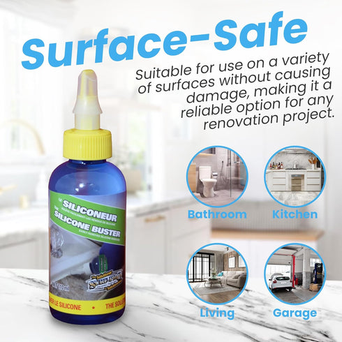 SURF PRO 110ml Nozzle Silicone Buster Remover Silicone & Caulk Residue Cleaner with Precision Fast-Acting Gel