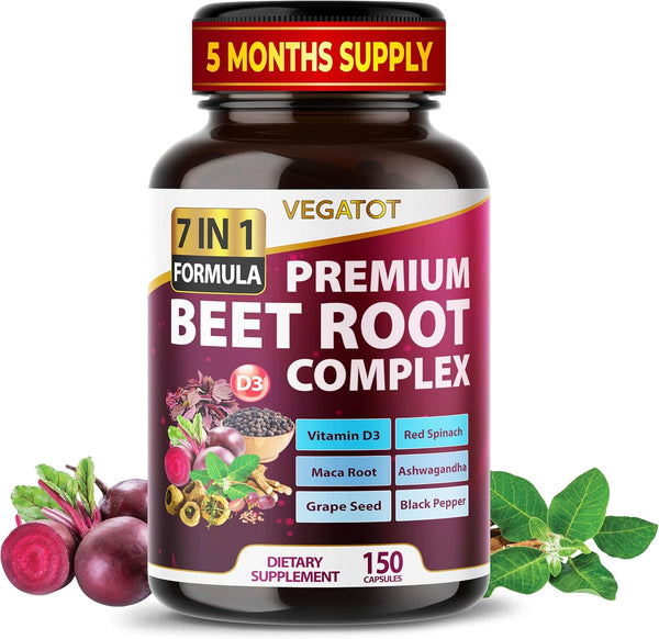 Concentrated with Ginseng Maca Root Ashwagandha - Energy Stamina Immune Support (150