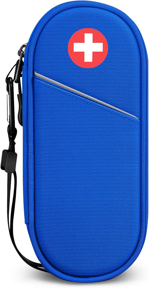 SITHON EpiPen Medical Carrying Case - Insulated Travel Medication Organizer Bag for 2 EpiPens, Asthma Inhaler, Allergy