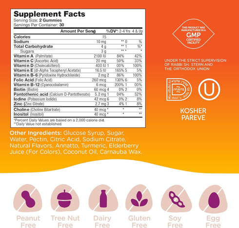 Gummy 13 (60 Gummies) D3, Gummies Zahler - Chapter One Kids Multivitamin with Vitamins & Nutrients Flavored - Certified