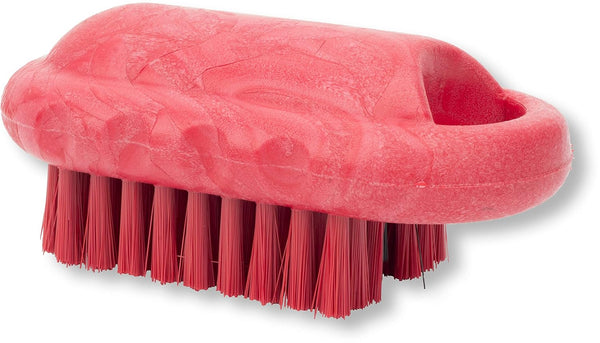 SPARTA Nail Scrub Brush, Heavy-Duty Hand and Fingernail Brush for Gardeners, 5 Inches, Red