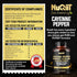 Extract 10:1 Cayenne Pepper Supplement with Turmeric Curcumin, Ginger Root, 210 Capsules for Immune Support