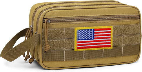 TACTICISM Toiletry Bag for Men, Dry Wet Separate Travel Bag, Tactical Molle Dopp Kit for Large Capacity Travel