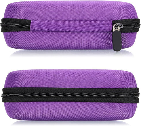 Hipiwe Hard Shell Essential Oil Carrying Case, Holds 12 Bottles, Travel Size Organizer for Essential Oils (Purple)