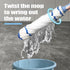 Self Wringing Twist Mop for Floor Cleaning, 18-inch Wide Microfiber Mop, 55 Inches Long Handle, Blue