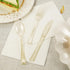 180PCS Gold Plastic Silverware Set, Disposable Glitter Gold Cutlery, 60 Gold Forks, 60 Gold Spoons, 60 Gold Knives,