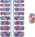 SILPECWEE Flower Nail Polish Strips | 5 Sheets Self Adhesive Nail Stickers with Nail File