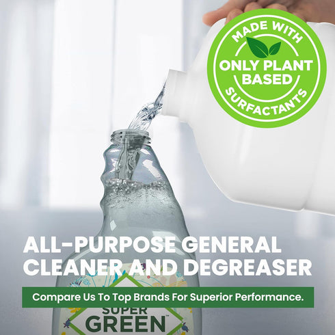 Powerful All-Purpose Cleaner and Degreaser, USDA Certified Bio-Based, Non-toxic, 32 fl oz 4-Pack