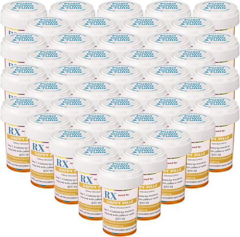 RimCereal 50 Set Nursing Graduation Party Supplies 50 Empty Pill Bottles with Caps
