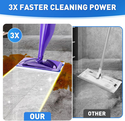 NXPPYY 60 Pack Mop Pads Refills Compatible with Swiffer WetJet Mop, Disposable Mop Pads for Hardwood Floors, Tile