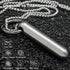 Extended Small Pill Case Necklace, Titanium Mini Pill Container with Chain, Waterproof Holder for Emergency Aspirin
