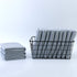 POLYTE Premium Microfiber Kitchen Dish Hand Towel Waffle Weave 12 Pack (16x28 in, Gray)