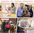 COIDEA 20 Sheets Waterproof Flower Wrapping Paper, Gold Edge Korean Florist Supplies for DIY