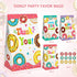 VGOODALL 24PCS Donut Party Favor Bags, Paper Gift Bags Goodie Bags with Stickers Candy Bags for Kids Birthday Party