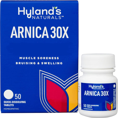 Hyland's Arnica Montana 30x Tablets, 50 Count for Natural Relief of Bruises, Swelling & Muscle Soreness