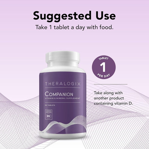 Theralogix Multivitamin & Mineral Supplement for Women & Men without Iron, 90 Tablets - 90-Day Supply