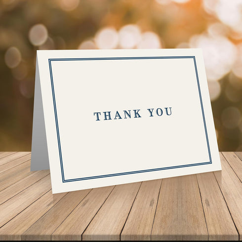 Quni Set (24 Brand Classic Thank You Note Card cards with blank matching envelopes) Vintage Cards