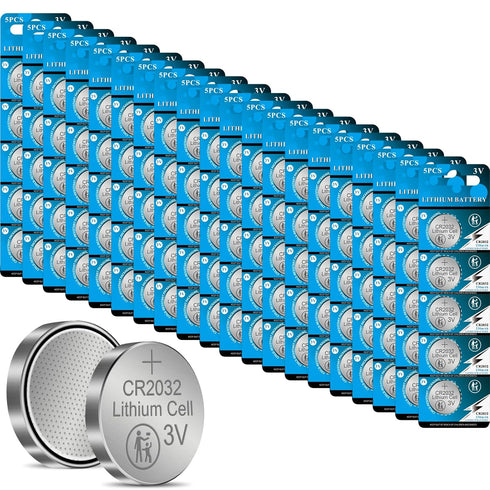 LisBiya CR2032 3 Volt 230 mAh Lithium Coin Cell Battery 100 Pack