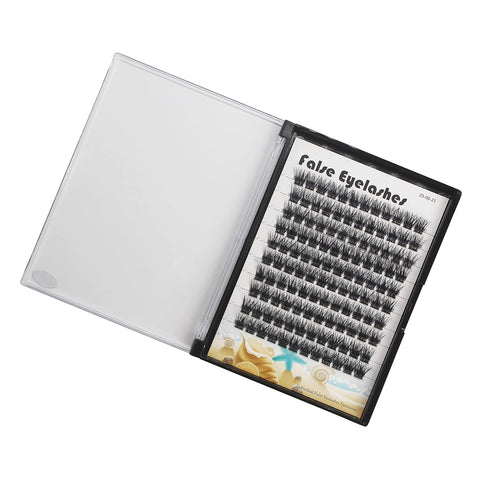 Large Tray - 120 Pcs D Curl Cluster Eyelashes, Natural Long Individual False Eyelashes Extensions (10-20MM)