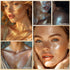 UCANBE 3 Pcs Face Body Glitter Liquid Highlighter, Illuminator Dewy Drops with Makeup Brush, 50ml/1.69oz x 3