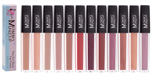 Mommy Makeup Stay Put Matte Lip Cream, Kiss-proof, Transfer-proof, Smudge-Proof, Waterproof Lipstick, Sienna