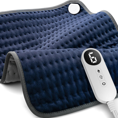 Blue Elf Heating Pad for Back/Neck/Shoulder Pain Relief, XXL Electric Heating Pads with 6 Heat Settings, 20"x24"
