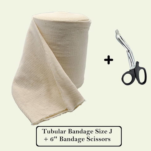 Medcore (6.9 33 Tubular Compression Bandage Size J x ft) Elastic Stockinette Support Sleeve for Waist, Trunks, Thick