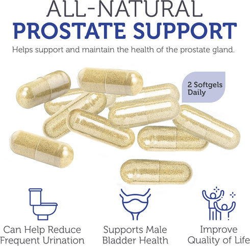 Zahler ProstAid+ Prostate Supplements for Men - Lycopene & Norway Spruce for Urine Flow, Prostate Support, 60