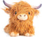 Brown Highland Cow Microwavable Heating Pad - Cute Soft Cozy Plush Heatable Pillow for Women & Kids - Kawaii Hot & Cold