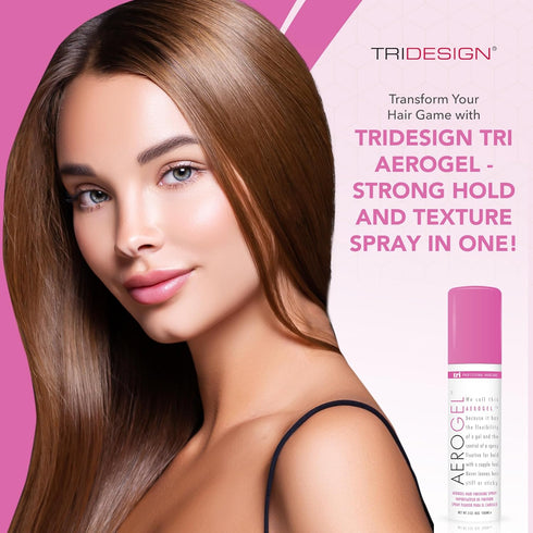 TRI Design Aerogel Hairspray, 3oz, Extra Hold, Free & Clear for Men and Women, Flexible Hold