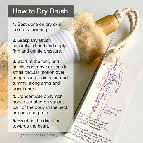 Natural Bristle Dry Brush for Skin, Dry Brushes for Body (Sisal Dry Brush)