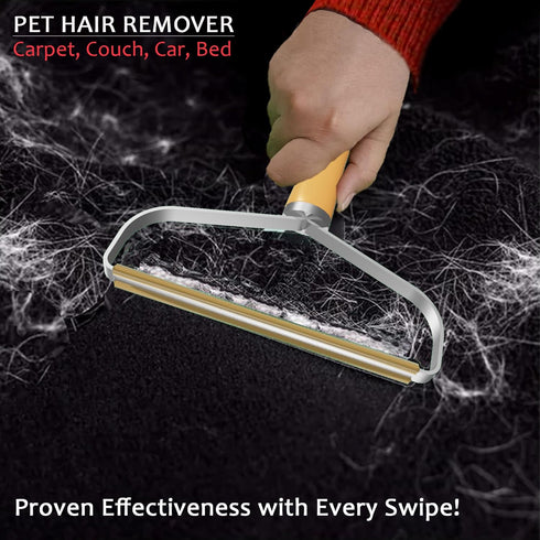 Pack of 2 Pet Hair Remover, Ultimate Tool for Dog and Cat Hair Removal from Couch, Carpet, Car Upholstery, and Clothes