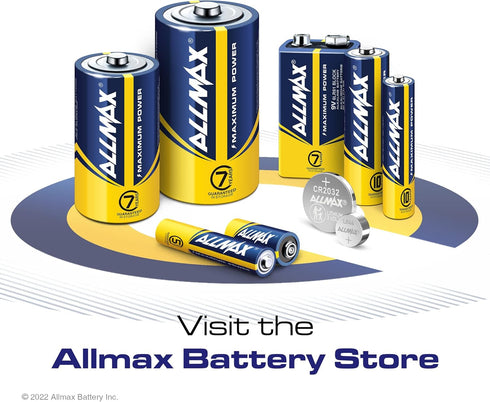 Allmax 9V Maximum Power Alkaline Batteries, 4 Count – Ultra Long-Lasting