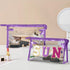 Y1tvei Clear SUN Makeup Bag - 2Pcs Preppy Purple Chenille Varsity Letter Cosmetic Bag, Waterproof Beach Travel Pouch