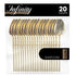 Infinity Flatware Gold Teaspoons - 20 Count | Luxurious Disposable Plastic Cutlery for Elegant Events & Parties