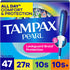 Tampax Pearl Tampons for Women Multipack, with LeakGuard Braid, Regular/Super/Super Plus Absorbency,