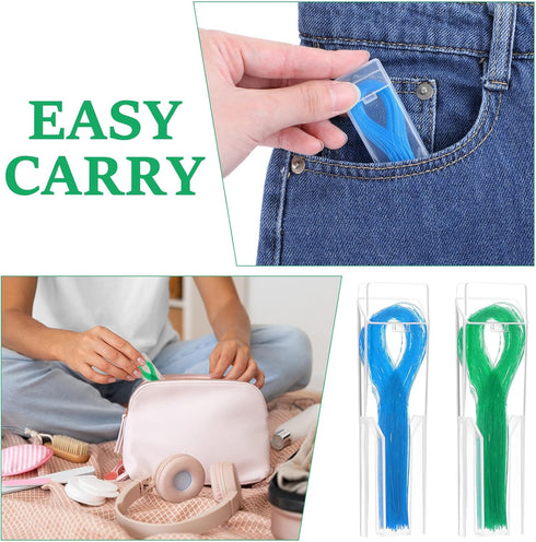 200 Pcs Dental Floss Threaders, Deep Clean Floss for Braces, Nylon Loop Design for Oral Care Tools