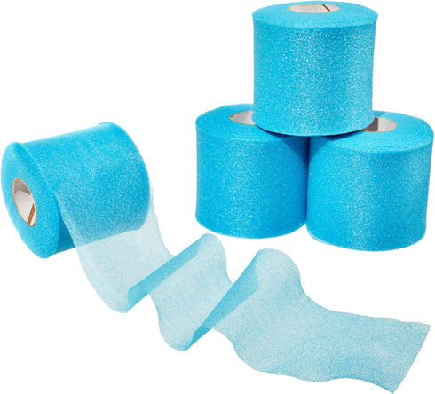 Green Sky Athletic Sports Foam Underwrap - 4 Rolls, Aqua Blue for Hair & Ankles