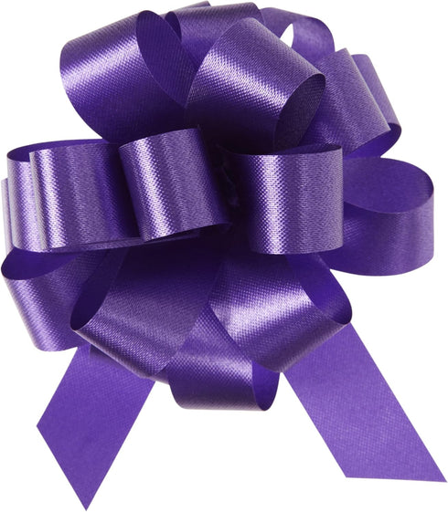 Berwick Offray The Perfect Bow Pull Ribbon, 4" Finished Size, Purple, 50 Piece for Gift Wrapping
