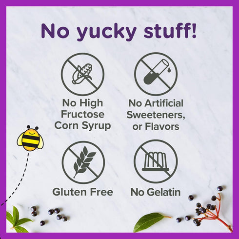 Zarbee's Elderberry Gummies for Kids with Vitamin C, Zinc & Elderberry, 21 Count, Natural Berry Flavor