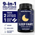 SLEEP FAIRY Natural Sleep Aid - Melatonin 10mg, Magnesium Glycinate 500mg, Herbal Sleeping Pills for Adults