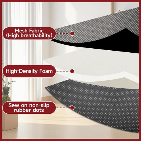 varrisin 16x18x2-4 Inch Wedge Wheelchair Seat Cushion with Backrest, High Density Foam Wheelchair Cushions Removable