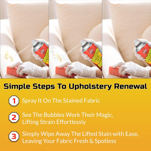 Multi-Fabric Upholstery Stain Remover and Carpet Cleaner for Car Carpets, Seats, and Furniture, 14oz